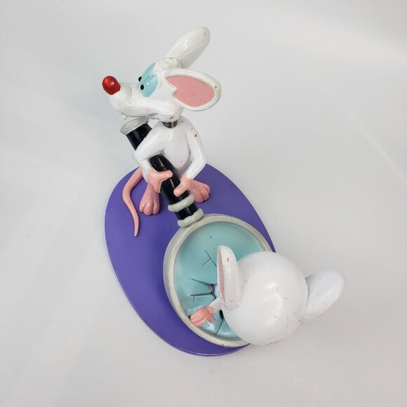 VTG Warner Bros 1998 Pinky & The Brain Double Nodder Resin Figurines Bobble Head - Picture 10 of 11